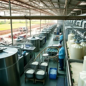 New dairy processing facility with modern equipment in Lockport, NY.
