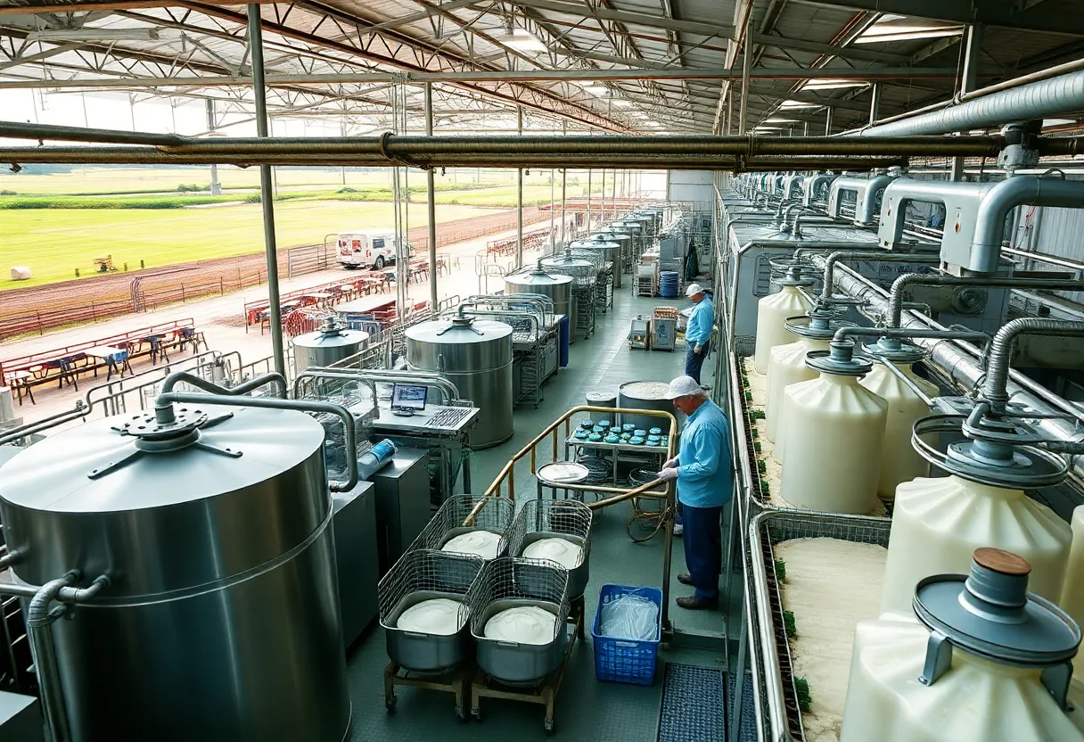 New dairy processing facility with modern equipment in Lockport, NY.