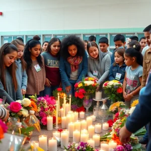 Memorial setup honoring an influential educator in Buffalo