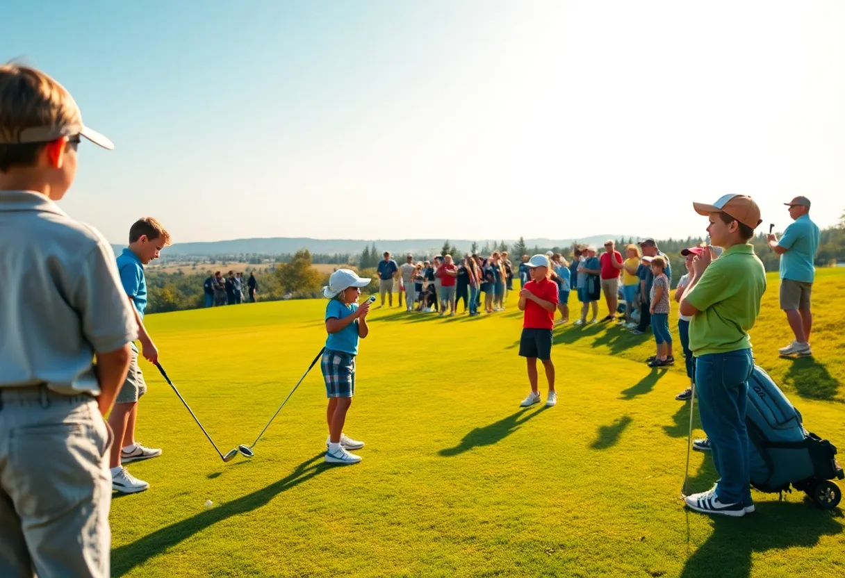 Young golfers participating in the Niagara Frontier Junior Championship.