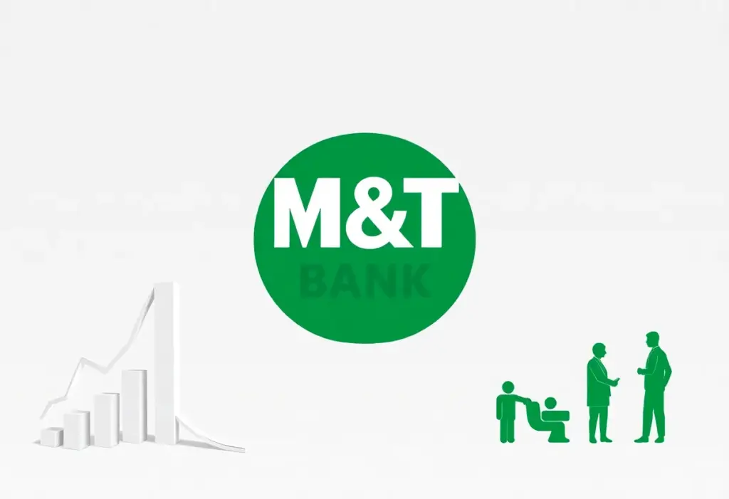 Logo of M&T Bank with financial symbols