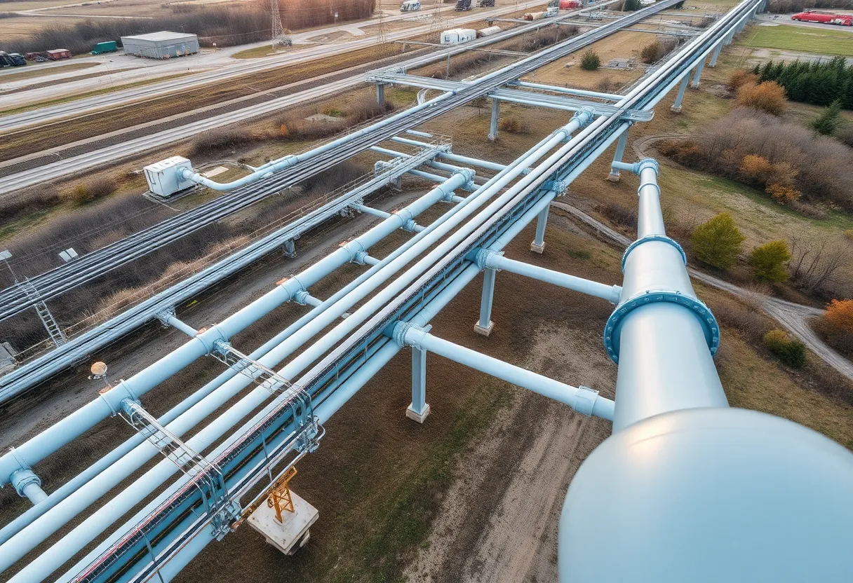 Pipelines and utility infrastructure in Ohio related to natural gas distribution