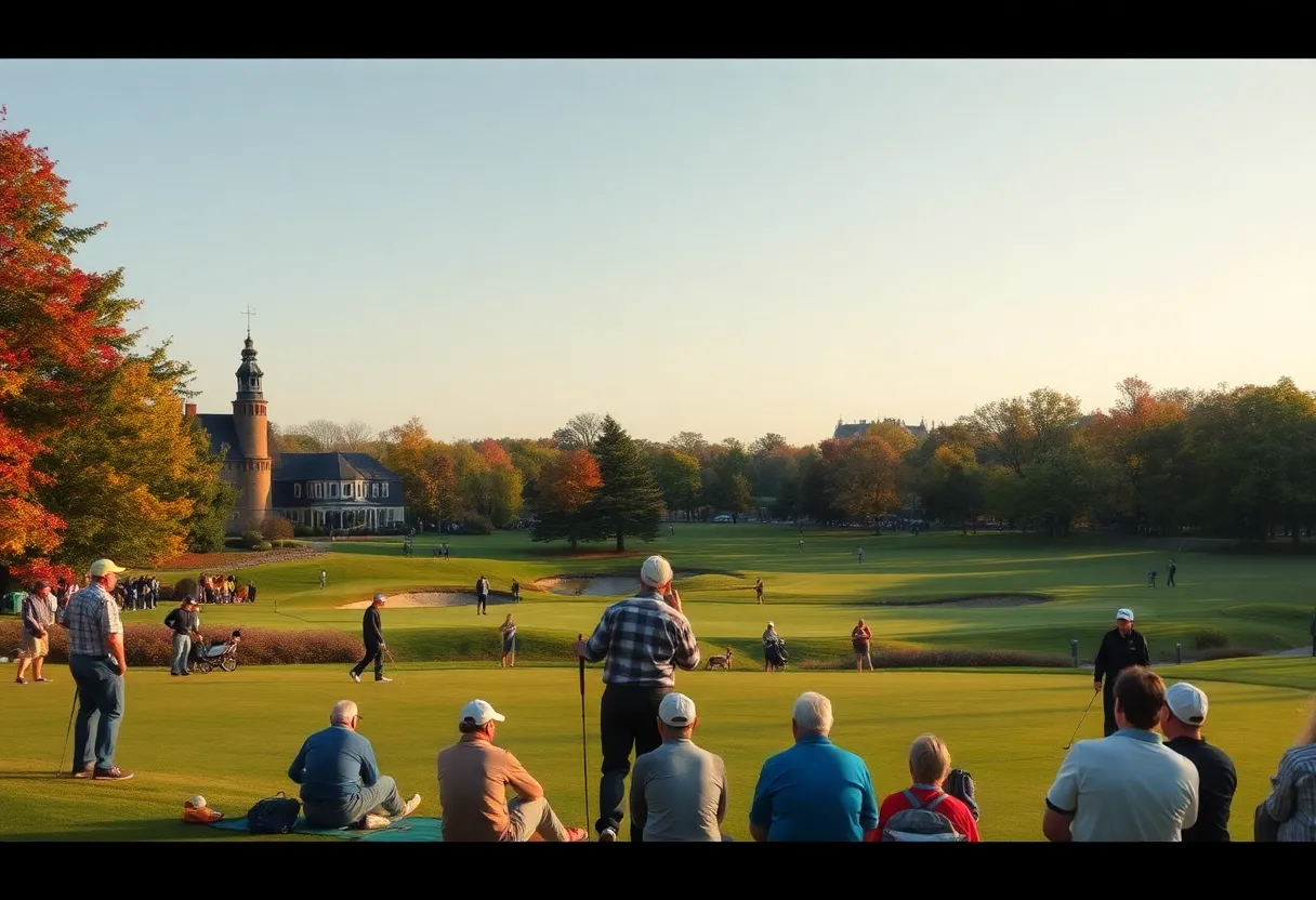 Golfers playing at Niagara Falls Country Club during the Niagara Invitational