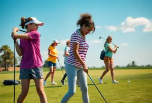 Orchard Park High School girls golf team celebrating their undefeated season