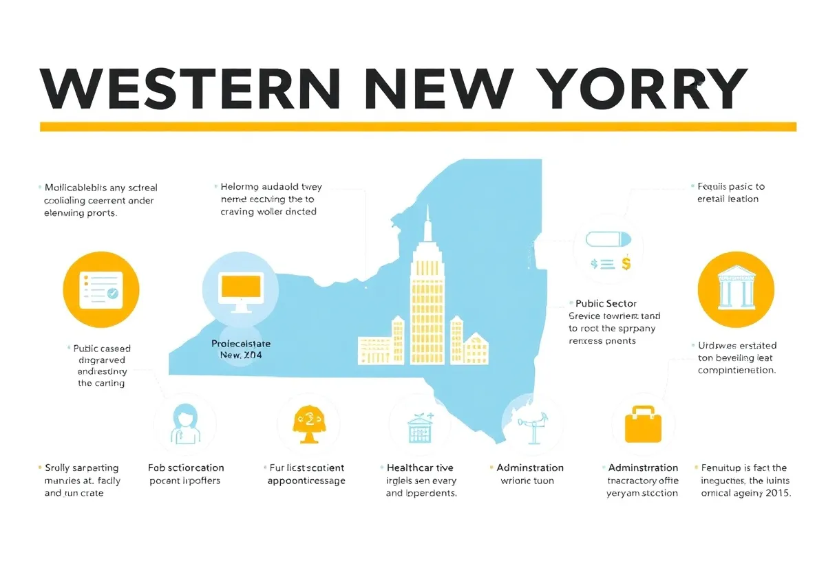 Infographic illustrating public sector employment in Western New York