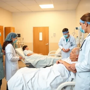 Healthcare professionals attending to cancer patients at Roswell Park Comprehensive Cancer Center