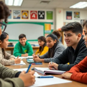 Students participating in the Say Yes Buffalo program at Niagara Falls high school.