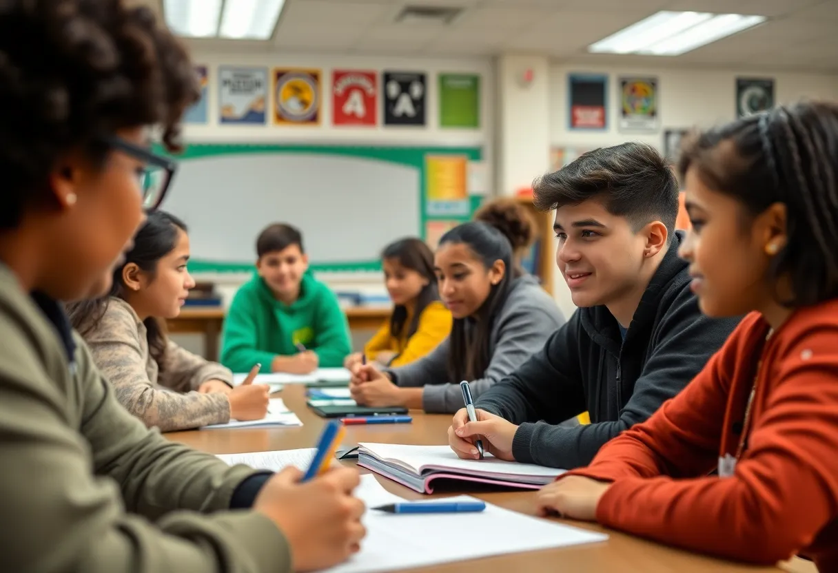 Students participating in the Say Yes Buffalo program at Niagara Falls high school.