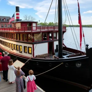 Historic Erie Canal boat 'Seneca Chief' replica at Mohawk Valley event