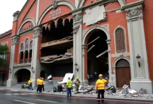 Partial wall collapse at Shea's Performing Arts Center in Buffalo