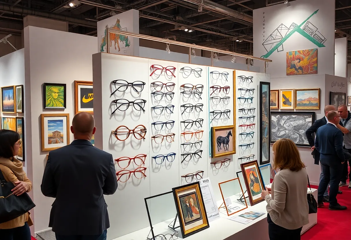 Showcase of custom frames at Streamline Art's anniversary event