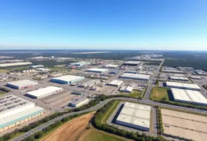 Aerial view of the Sumitomo Rubber site in Tonawanda, NY
