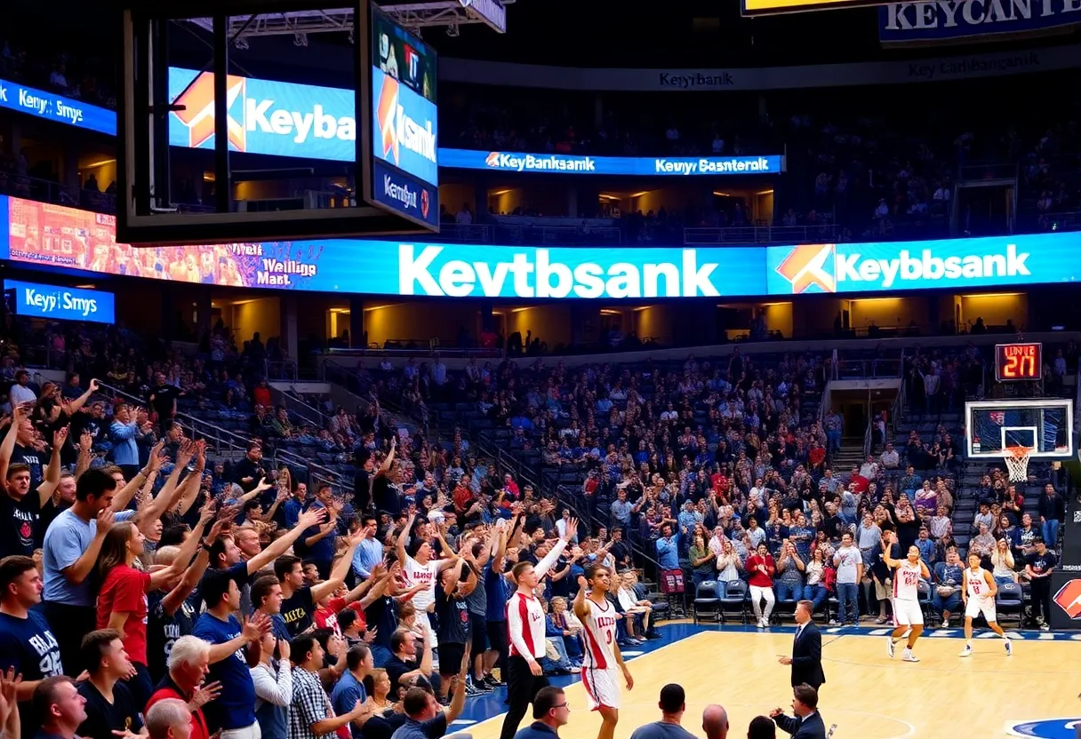 Syracuse basketball players in action during exhibition game against Buffalo