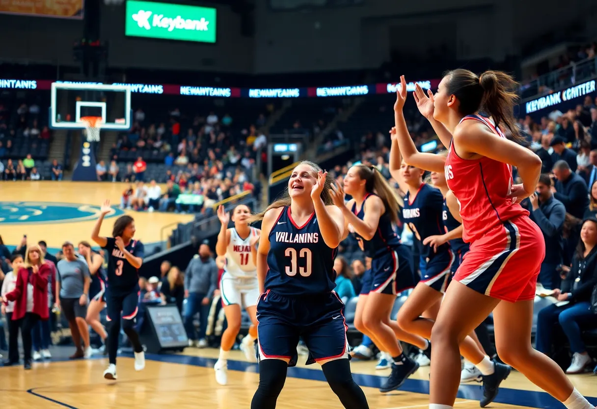 Syracuse and UB women's basketball teams compete in an exhibition match.