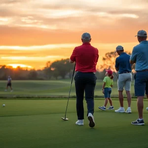Practice green at LaSalle Golf Course during retirement celebration