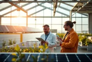 University at Buffalo researchers working on solar technology projects.