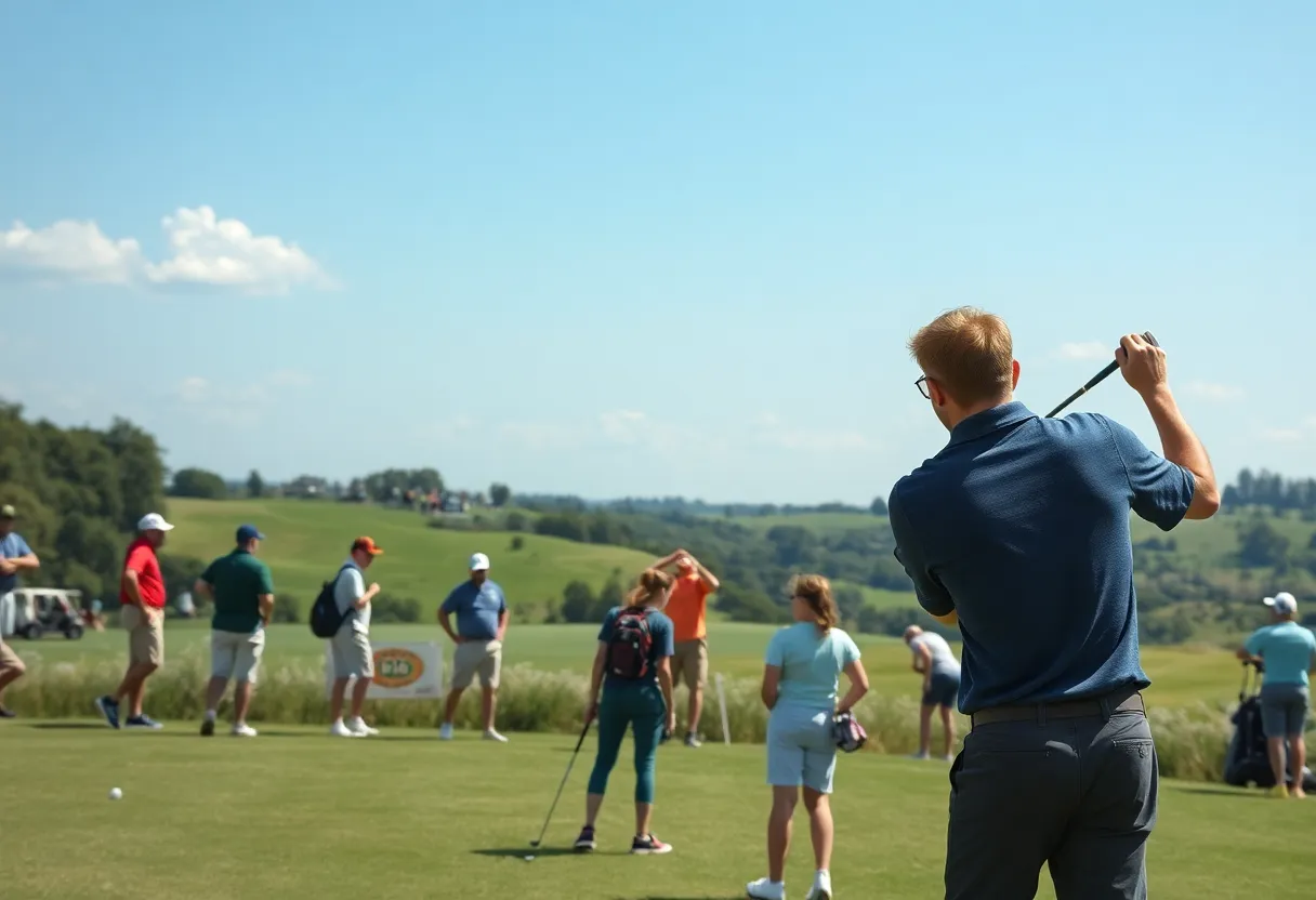 Young golfer participating in the Buffalo Junior Open tournament